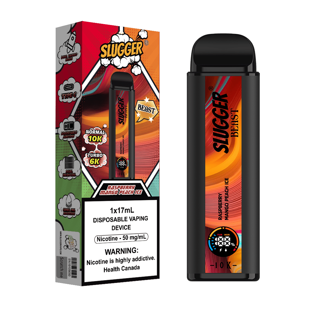 SLUGGER BEAST - Raspberry Mango Peach Ice 5% (10K PUFF)