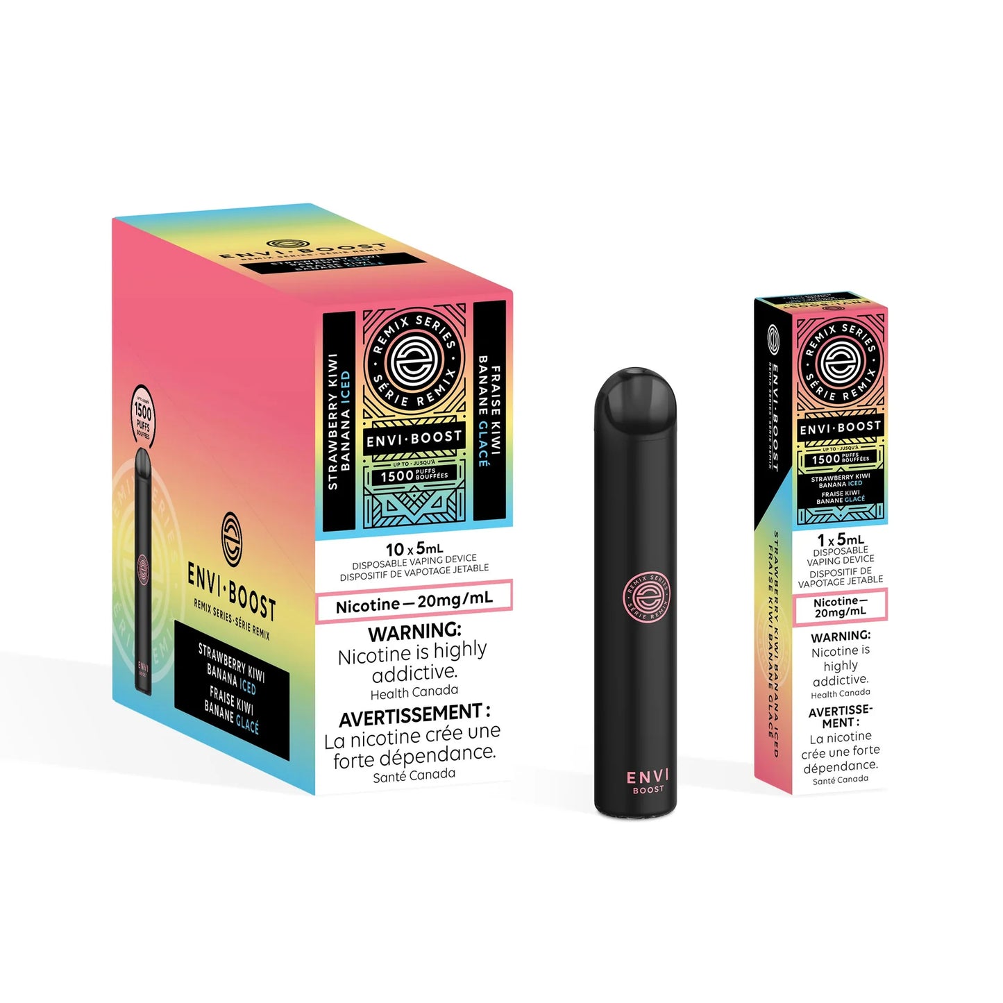 ENVI BOOST - Strawberry Kiwi Banana Ice 2% (1500 PUFF)