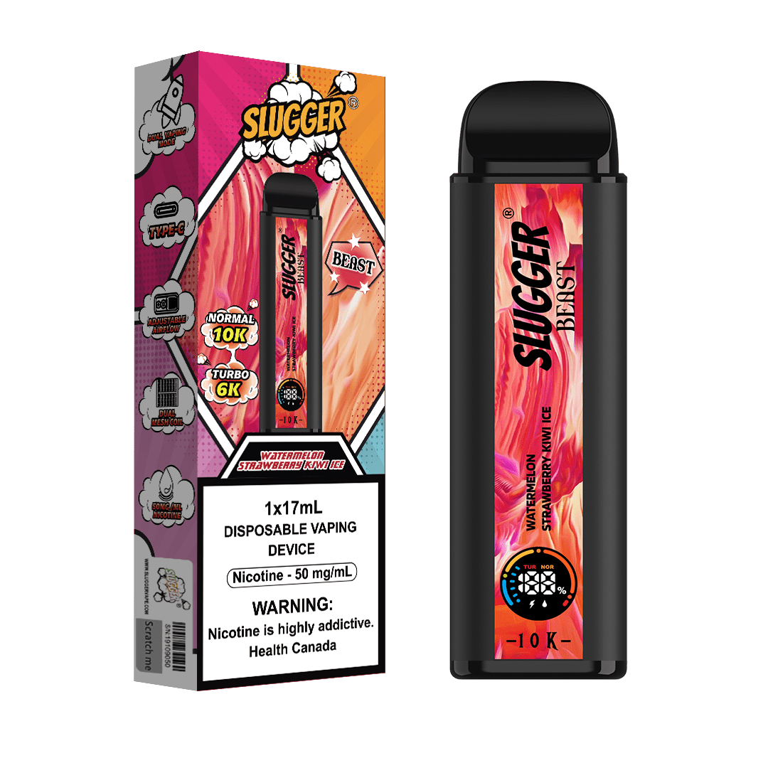 SLUGGER BEAST - Watermelon Strawberry Kiwi Ice 5% (10K PUFF)