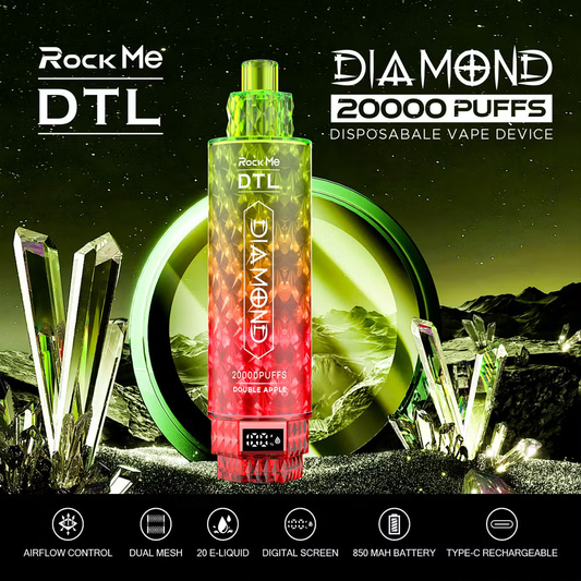 ROCK ME DIAMOND DTL - Strawberry Kiwi 5% (20K PUFF)